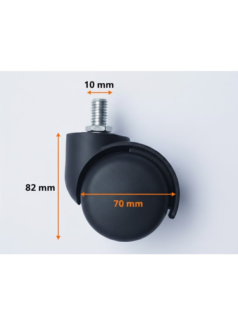 Office Chair Wheels Replacement Soft Mute Desk Caster Wheels for Work Gaming Chair 2 Office Chair Wheels Heavy Duty Replacement Heavy Duty Safe for All Floors 4Pcs - Image 5